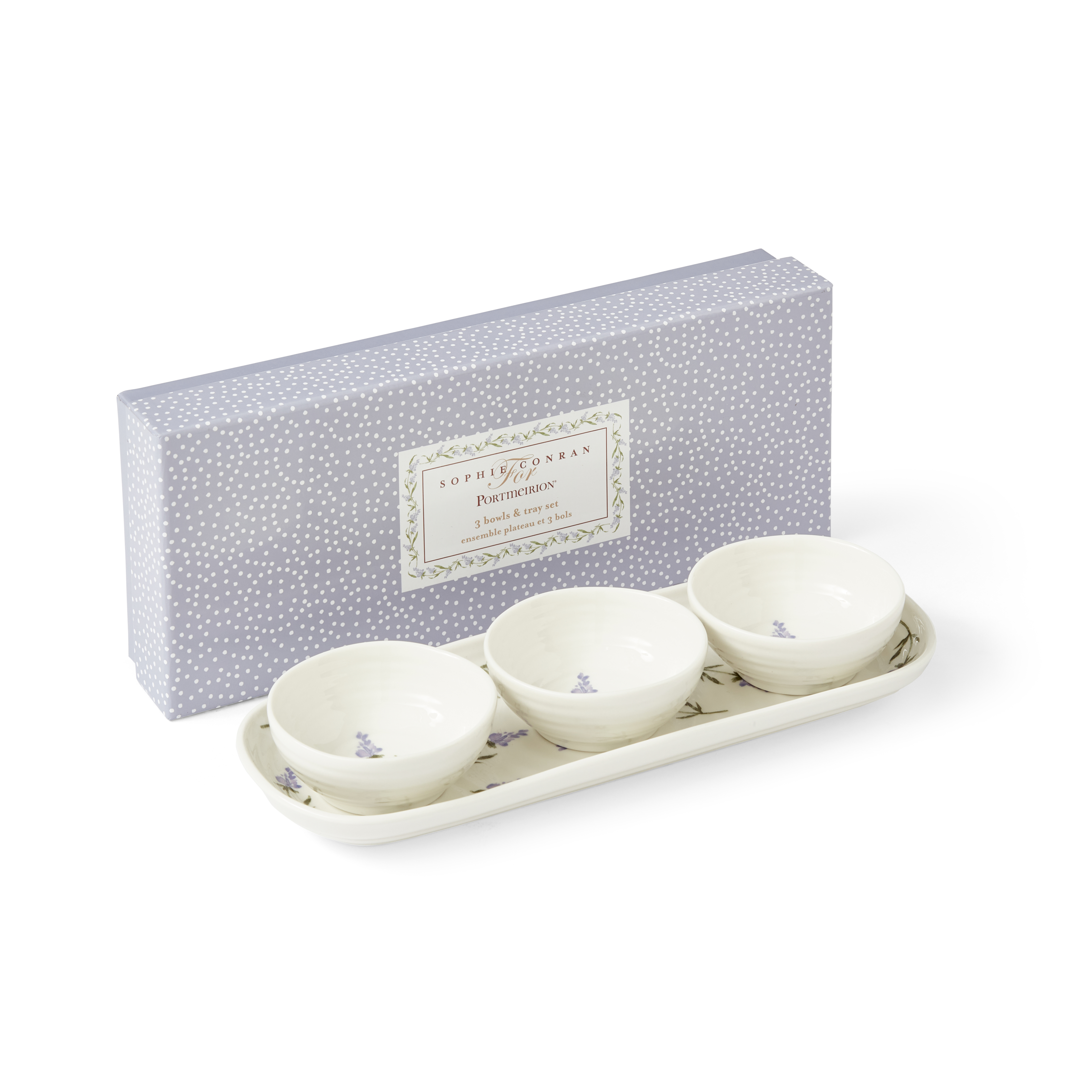Sophie Conran Lavandula 3 Bowl & Tray Set image number null